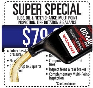 Honda Oil Change Coupon