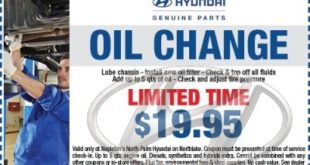 Hyundai Oil Change Coupon