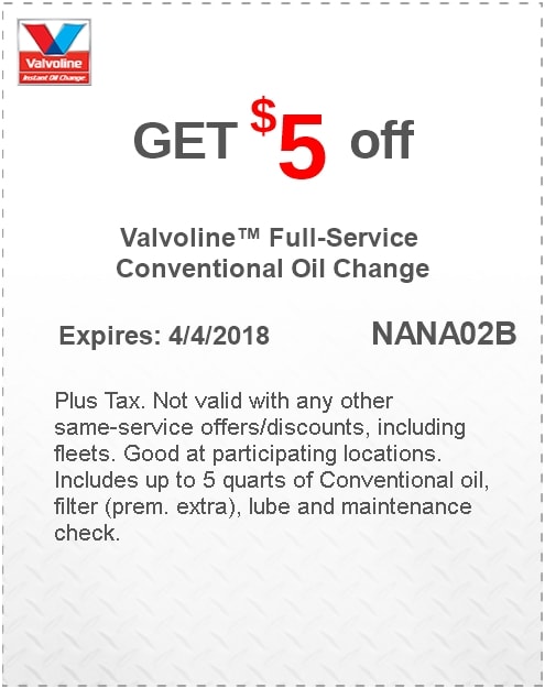 valvoline instant oil change transmission flush coupon