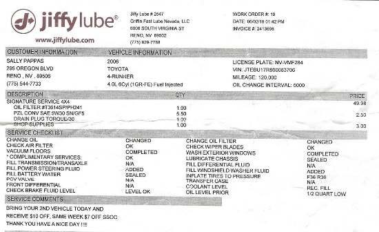 jiffy lube oil change prices synthetic