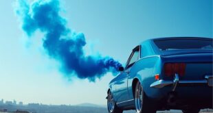 blue smoke indicates oil burning