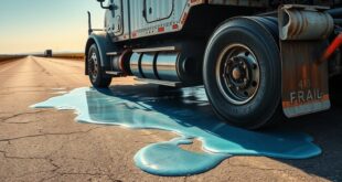driving semi with coolant leak