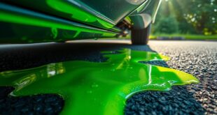 green fluid car leak