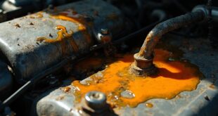 oil leak engine spray